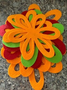Pot Protect Felt Flower Set
